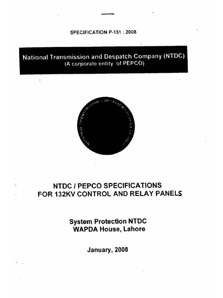 Wapda Specification P 151 2008 | PDF