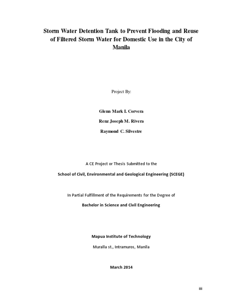 Stormwater Detention Tank Proposal | PDF | Stormwater | Flood