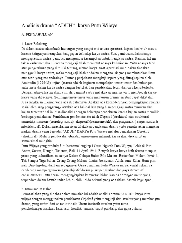 Analisis Drama Pdf