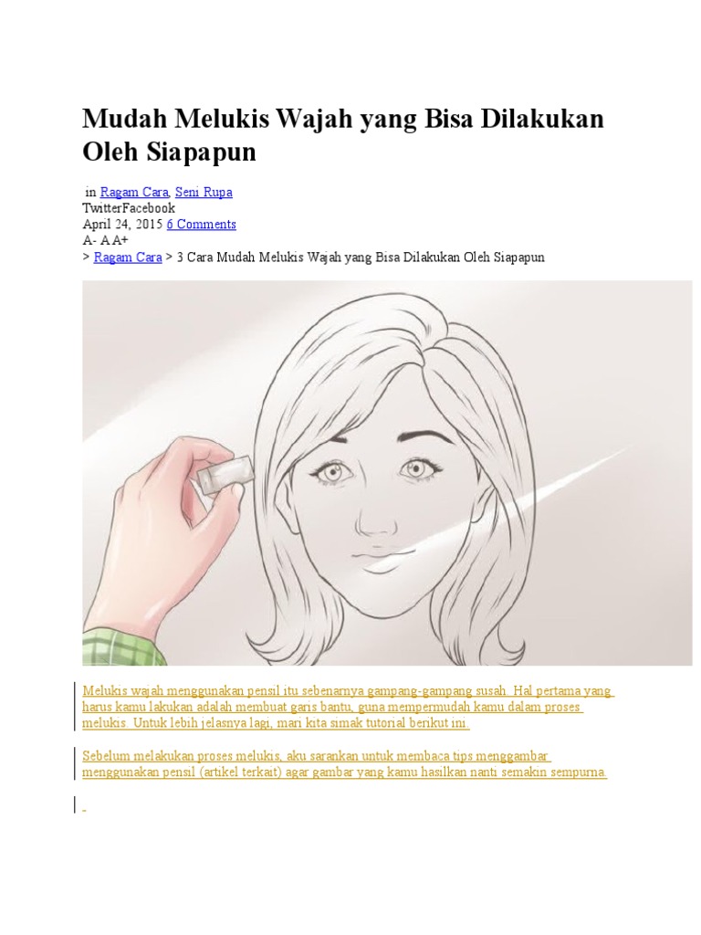 Mudah Melukis Wajah Yang Bisa Dilakukan Oleh Siapapun Pdf
