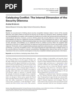 Catalyzing Conflict: The Internal Dimension of The Security Dilemma