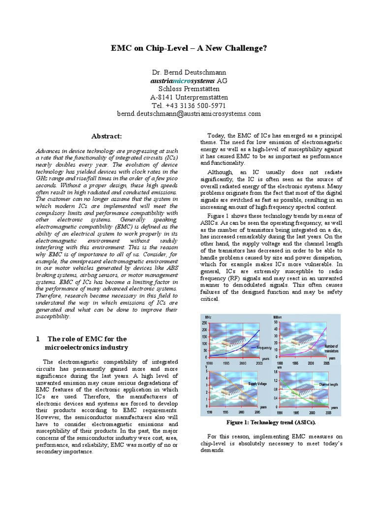EMC Challenges for Integrated Circuits | PDF | Electromagnetic ...