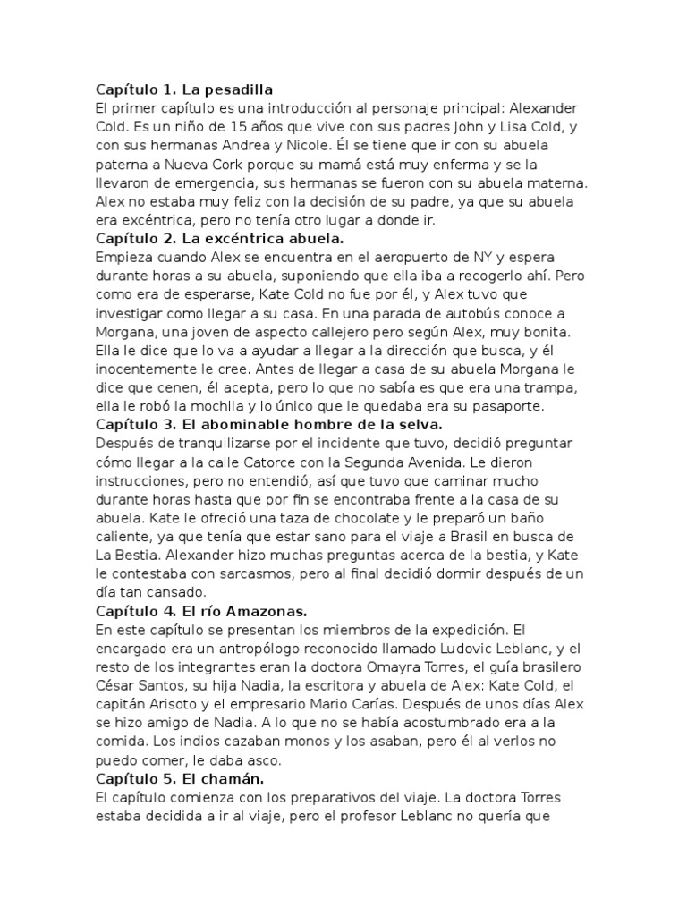 Resumen La Ciudad de Las Bestias