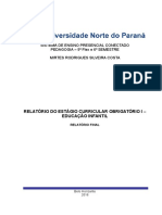 Relatório de Estágio sobre Plantas na Educação Infantil