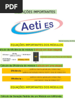EQUAÇÕES IMPORTANTES