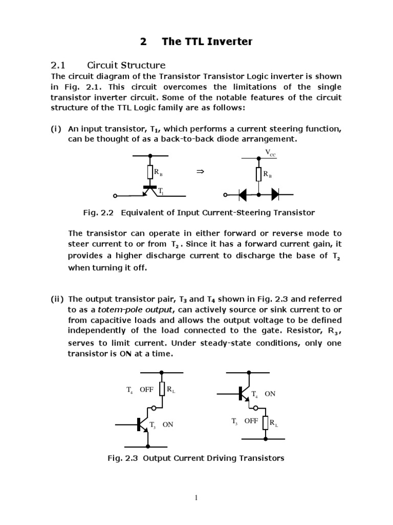 2 The TTL Inverter PDF | PDF