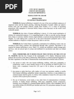 RESOLUTION 2014 08 ResolutionOnHumanTrafficking