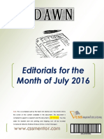 DAWN Editorials - July 2016