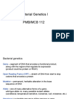 Bacterial Genetics I PMB/MCB 112