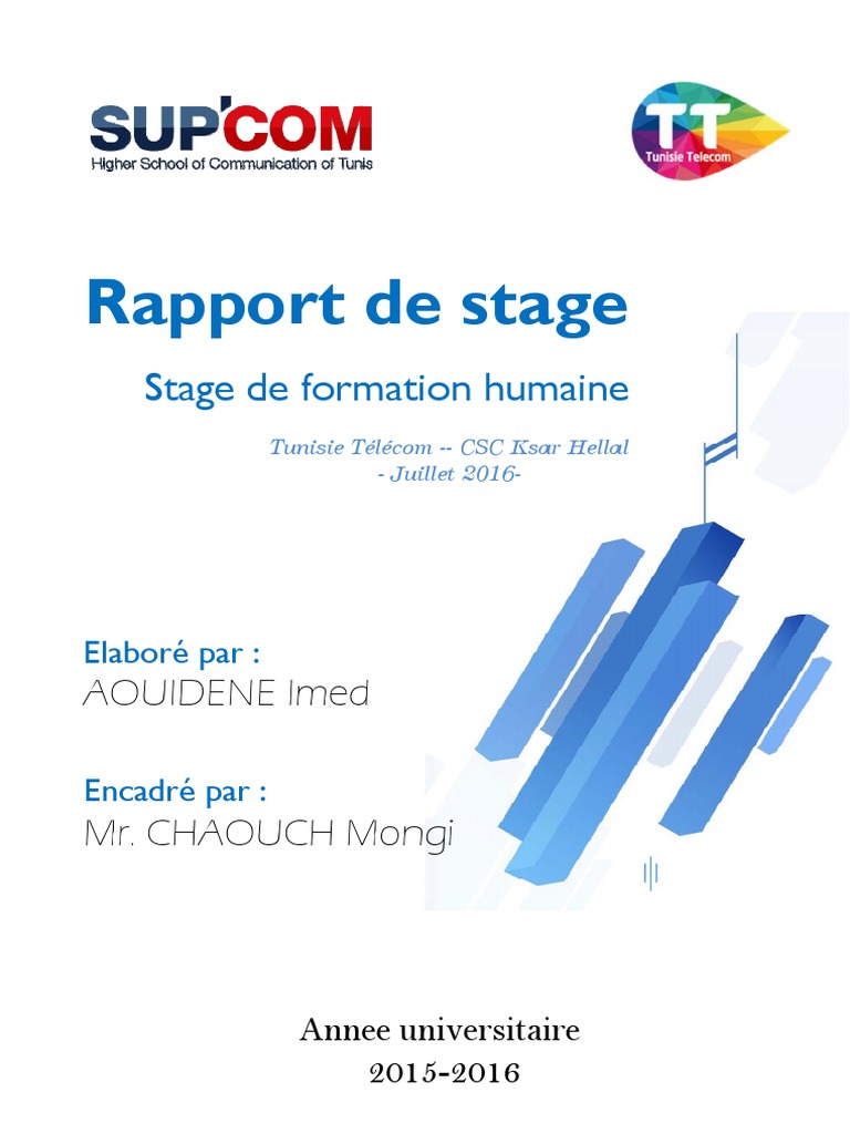 Rapport Tunisie Telecom  Télécommunication  Tunisie