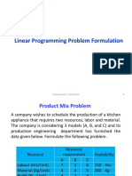 Linear Programming Formulation