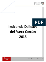 Incidencia Delictiva del Fuero Común 2015 - SEGOB - SESNSP