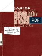 Culpabilidad y Prevencion en Derecho Penal - Claus Roxin