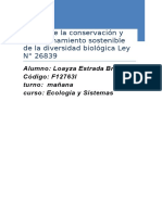Ley Sobre La Conservación y Aprovechamiento Sostenible de La Diversidad Biológica Ley N