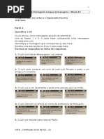 Teste de Português Língua Estrangeira A2