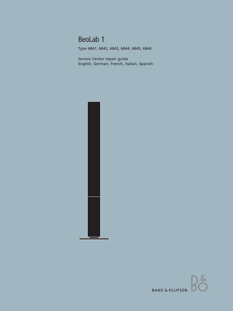 B&O BeoLab 1 Repair Manual | PDF | Sound | Audio Electronics