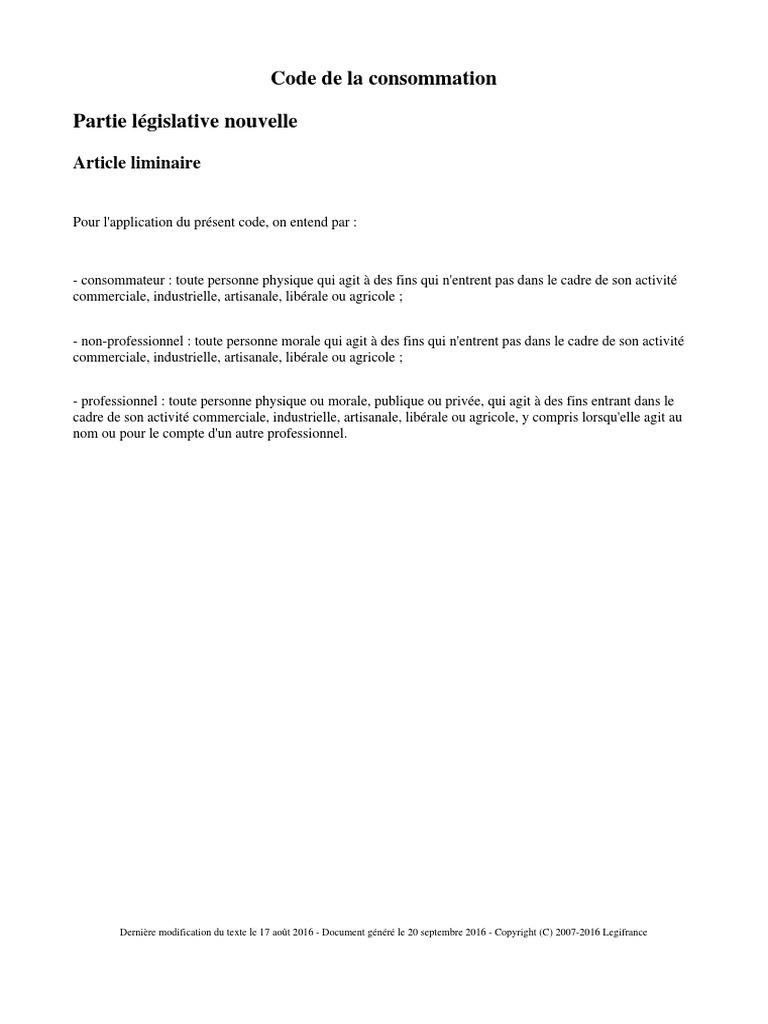 Article L131 1 Du Code De La Consommation Code de La Consommation | PDF | Sodles | Publicité