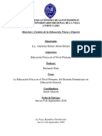 La Educación Física en El Nivel Primario, Del Sistema Dominicano en Educación General.