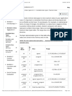 Numeric Data - Available Data Types