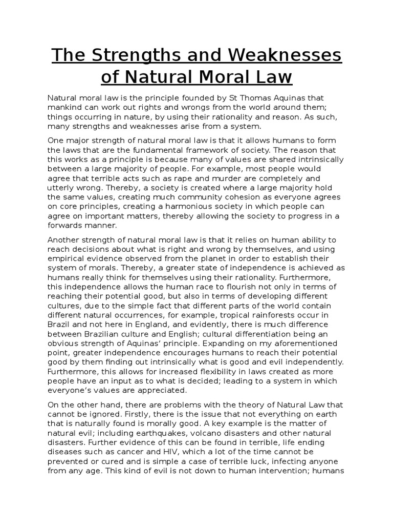 the-strengths-and-weaknesses-of-natural-moral-law-natural-law-morality