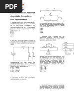 Lista de Exercícios Eletrodinâmica Resistores Prof Paulo Roberto Física C Apogeu