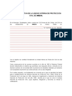 Acta Constitutiva de La Unidad Interna de Protección Civil de Anexa.