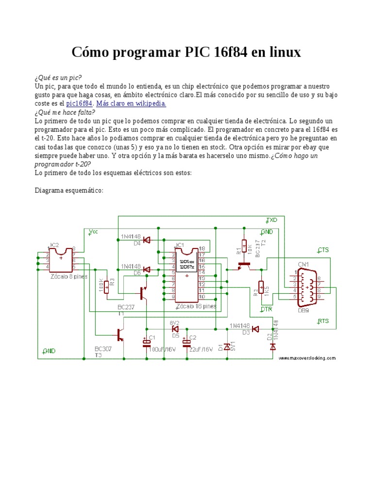 Programación de PIC 16f84 en Linux | PDF | Archivo de computadora ...