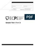 ECPE Sample a TestBooklet