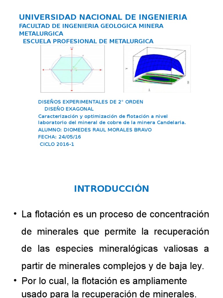 Exposicion-Diseño Exagonal-Diseño de 2° Orden | PDF | Métodos y ...