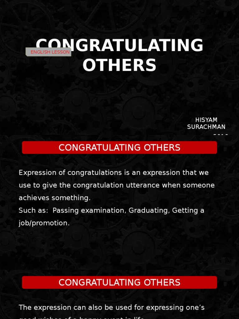 Expressions for Congratulating Others | PDF