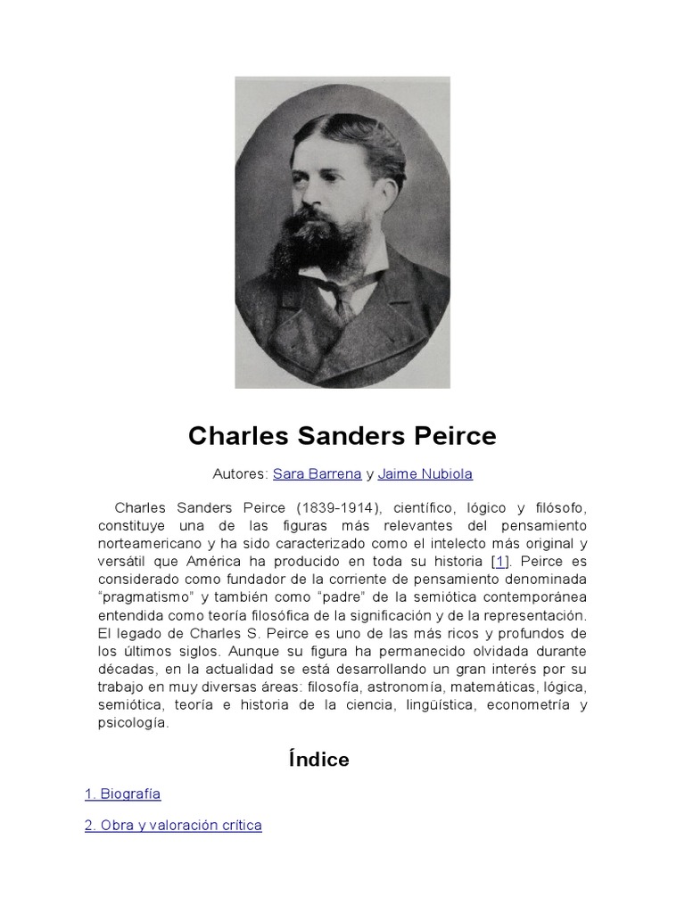 Is Peirce A Scientist? – Charles Sanders Peirce 1839 – ZKBZ