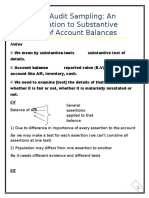 CH 9: Audit Sampling: An Application To Substantive Tests of Account Balances