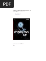 Programming Microsoft Windows With C Sharp