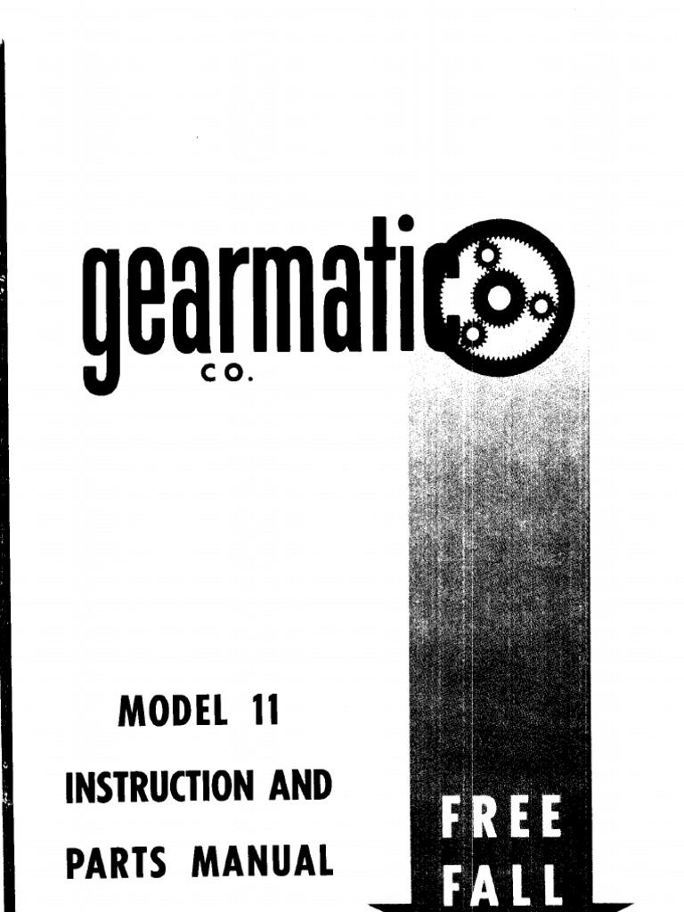 Gearmatic Mod 11 Parts PDF