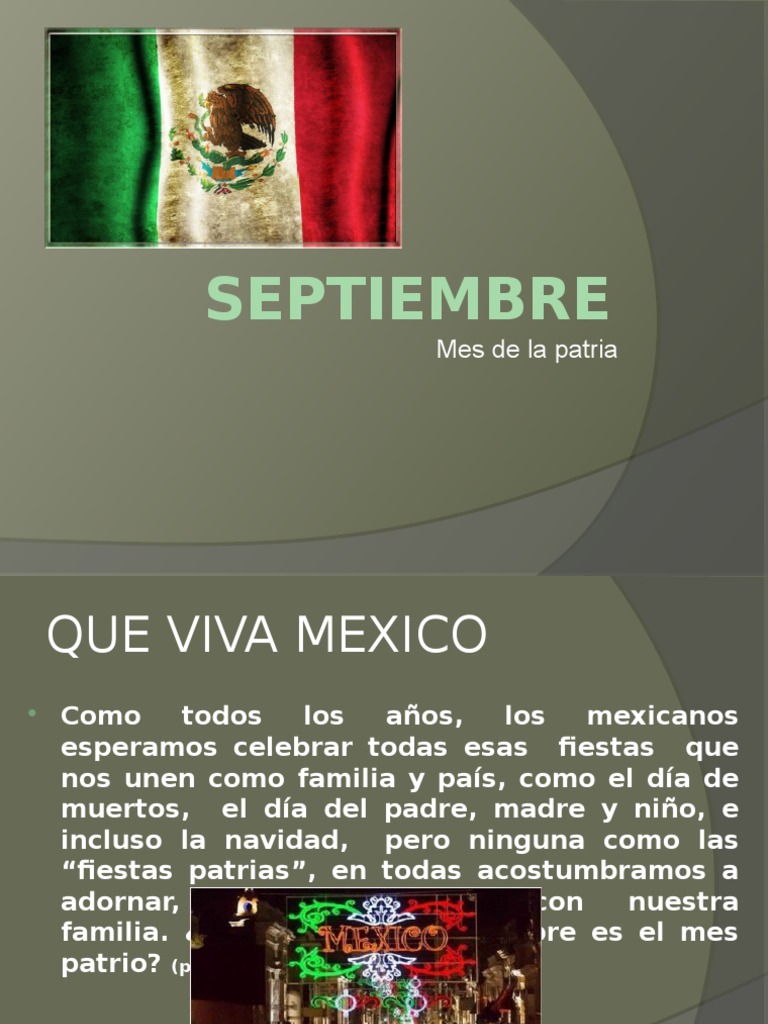 Septiembre: Mes de la Patria en México | PDF | México | Ciudad de México
