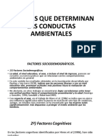 Factores Que Determinan Las Conductas Ambientales