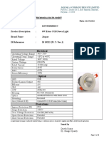 Jaquar 6W Estus COB Down Light Technical Data Sheet
