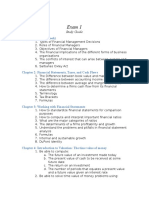 Finance Exam 1 Study Guide