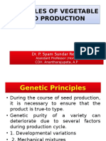 VEGETABLE SEED PRODUCTION PRINCIPLES