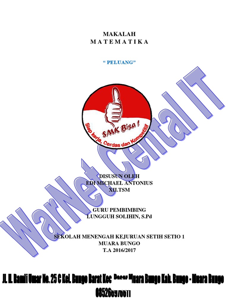 MAKALAH PELUANG MATEMATIKA