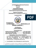 La Educacion Financiera y El Riesgo Crediticio