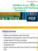 Msoffice Excel - Part 3 Calculating Data With Formulas and Functions