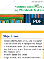 Msoffice Excel - Part 2 Formatting Workbook Text and Data: New Perspectives On Microsoft Office 2013