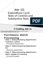 Expenditure Cycle Tests of Controls and Substantive Tests: IT Auditing, Hall, 3e