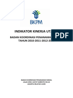 Indikator Kinerja Utama (IKU) BKPM 2010-2013 PDF