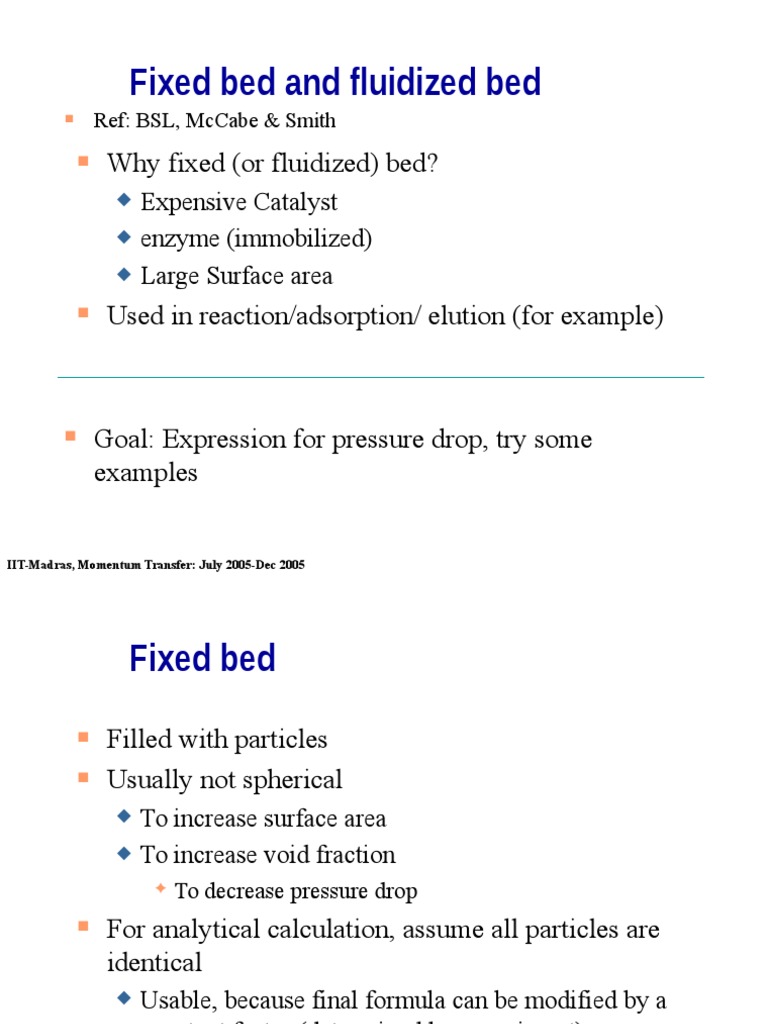 Fixed Bed vs Fluidized Bed Analysis | PDF | Laminar Flow | Fluid Dynamics