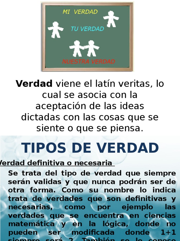TIPOS DE VERDADES pptx Verdad Actitudes Proposicionales