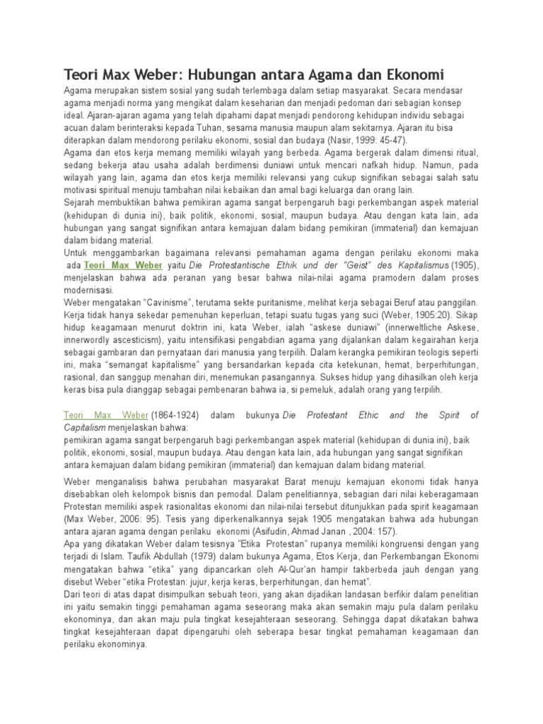 Teori max weber pdf