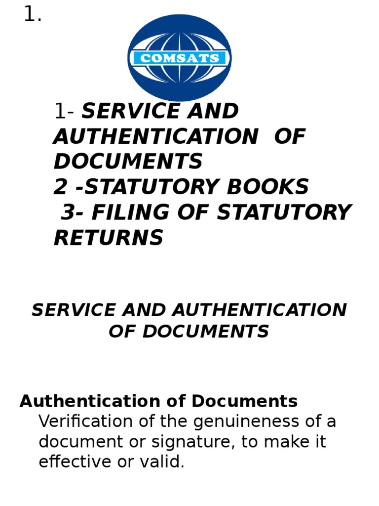 Company Statutory Books and Returns | PDF | Board Of Directors ...