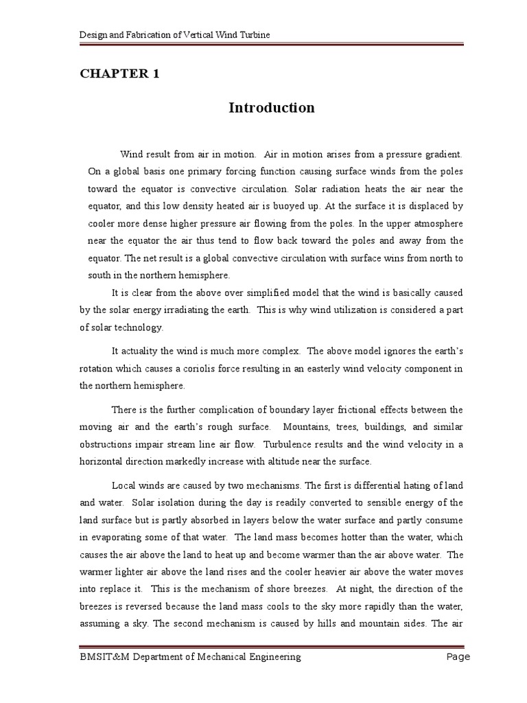 Vertical Axis Wind Turbine | PDF | Wind Power | Wind Turbine
